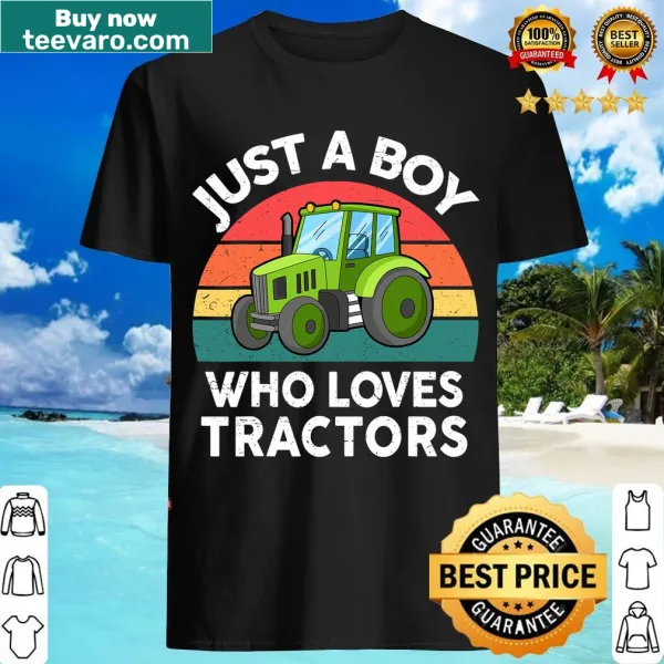 Toddler T-shirt with tractor graphic and text about loving tractors
