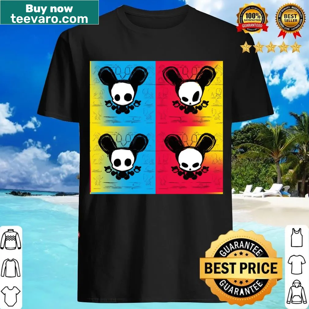 Whimsical design of a lab rat enjoying s'mores on a t-shirt — on a men's t-shirt