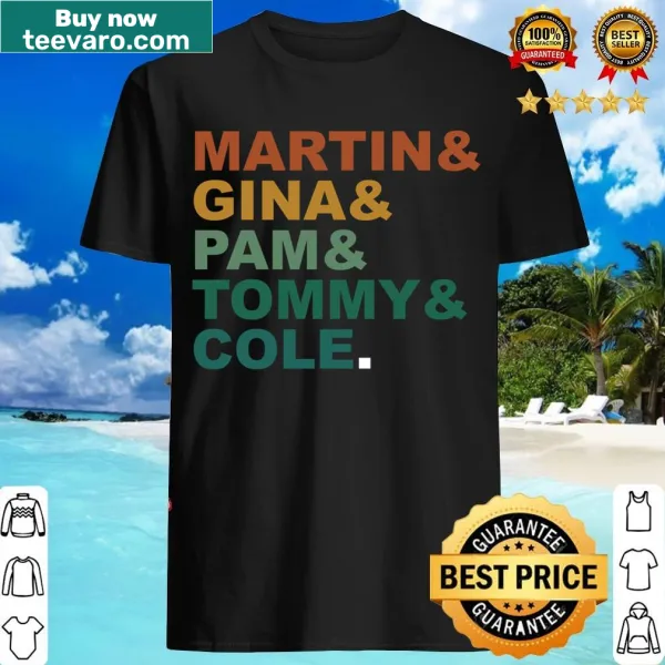 Vintage distressed T-shirt featuring the cast of the Martin show