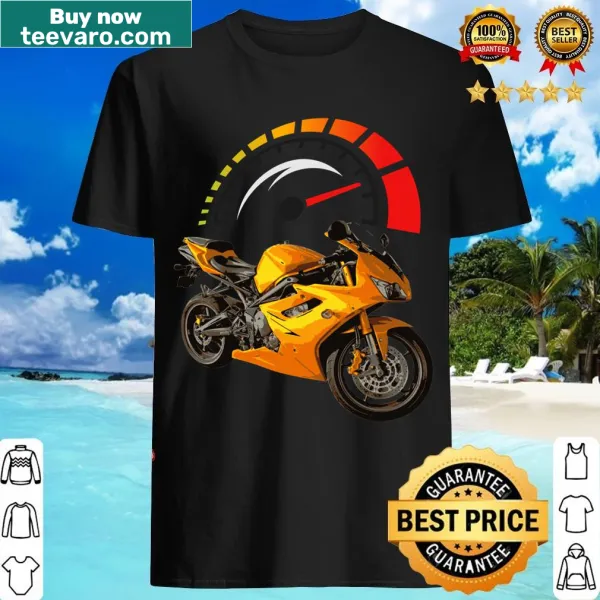 Dynamic T-shirt featuring motorbike and speed graphic