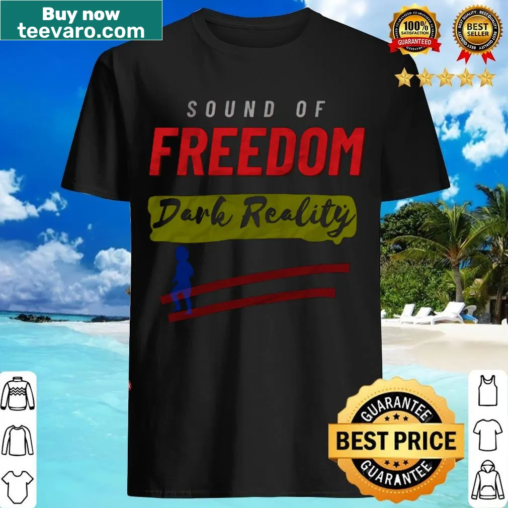Graphic t-shirt design highlighting freedom themes from Sound Of Freedom — on a men's t-shirt