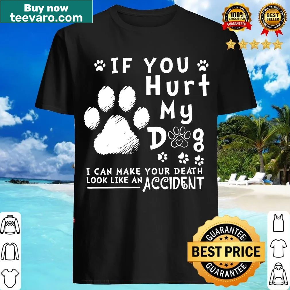 V-neck t-shirt with humorous phrase about dogs and loyalty — on a men's t-shirt