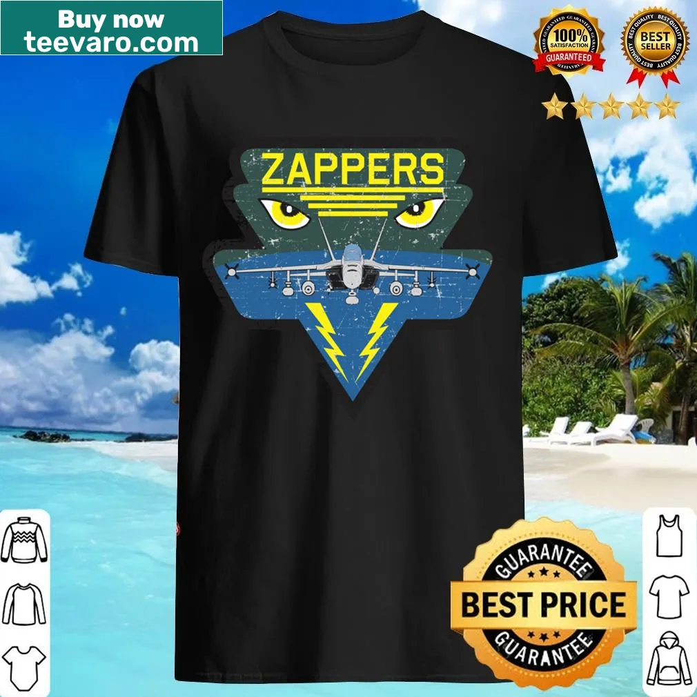 Grunge style t-shirt featuring Growler Zappers graphic — on a men's t-shirt