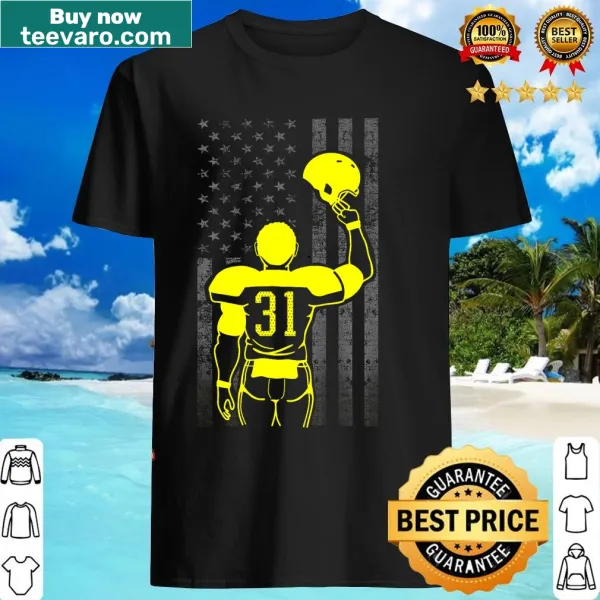 Football player number 31 design for kids t-shirt