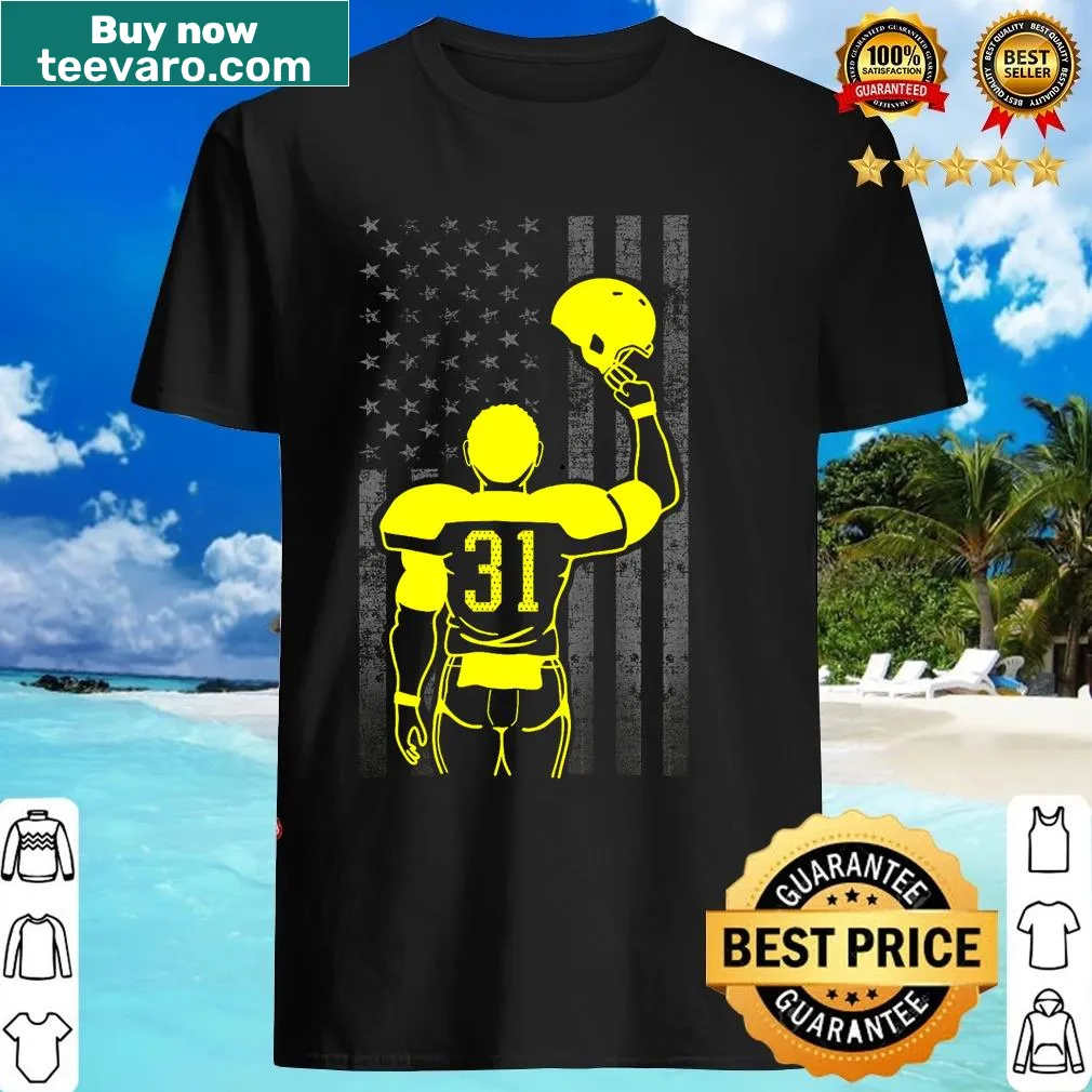 Football player number 31 design for kids t-shirt — on a men's t-shirt