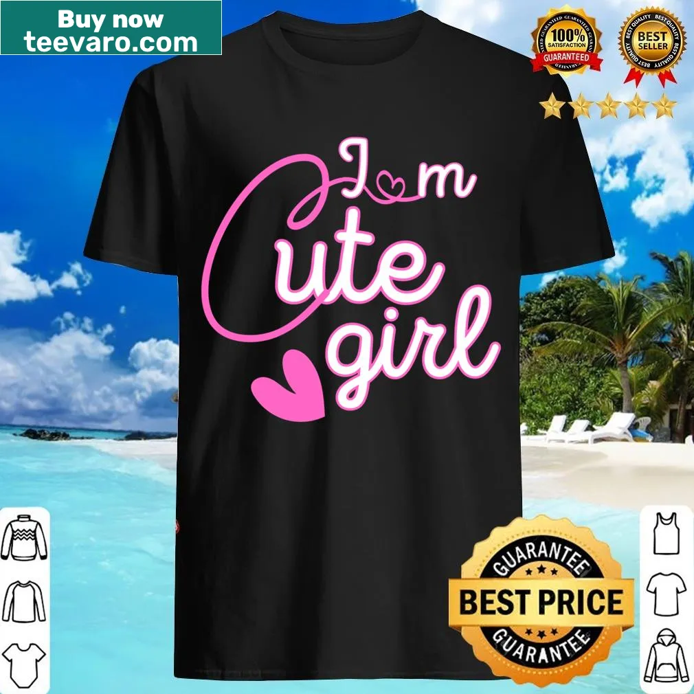 Funny tee with text stating 'I Am Cute Girl' — on a men's t-shirt