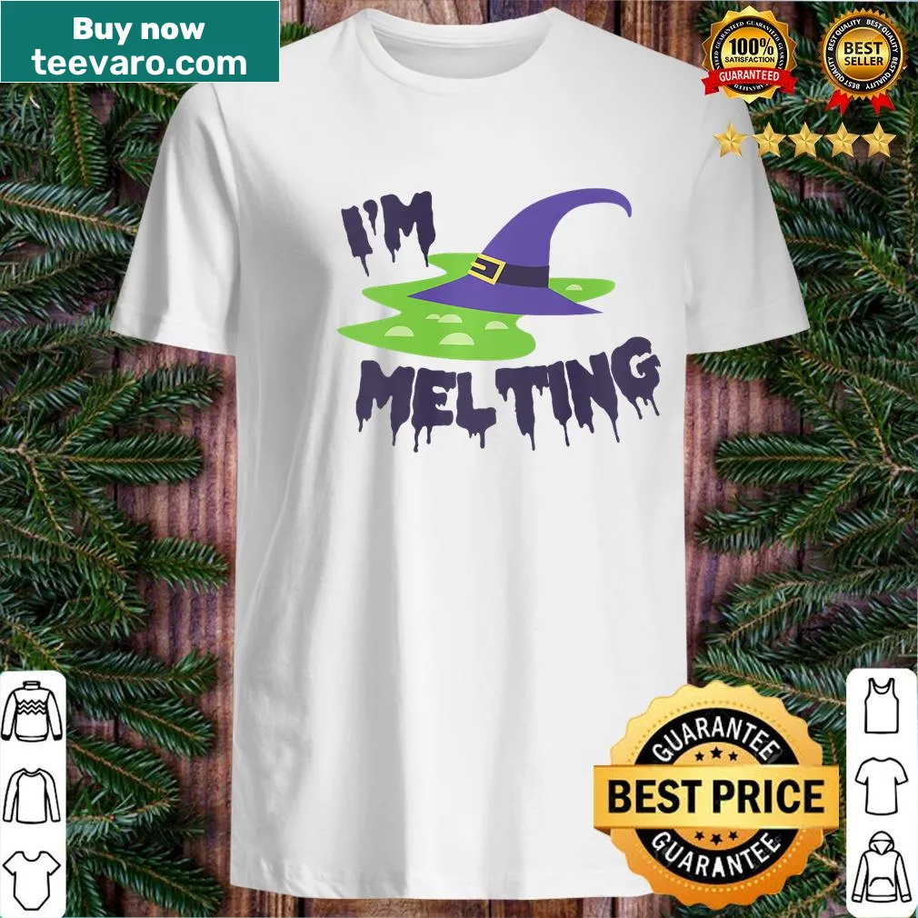 Typographic t-shirt with the phrase I'm Melting — on a men's t-shirt