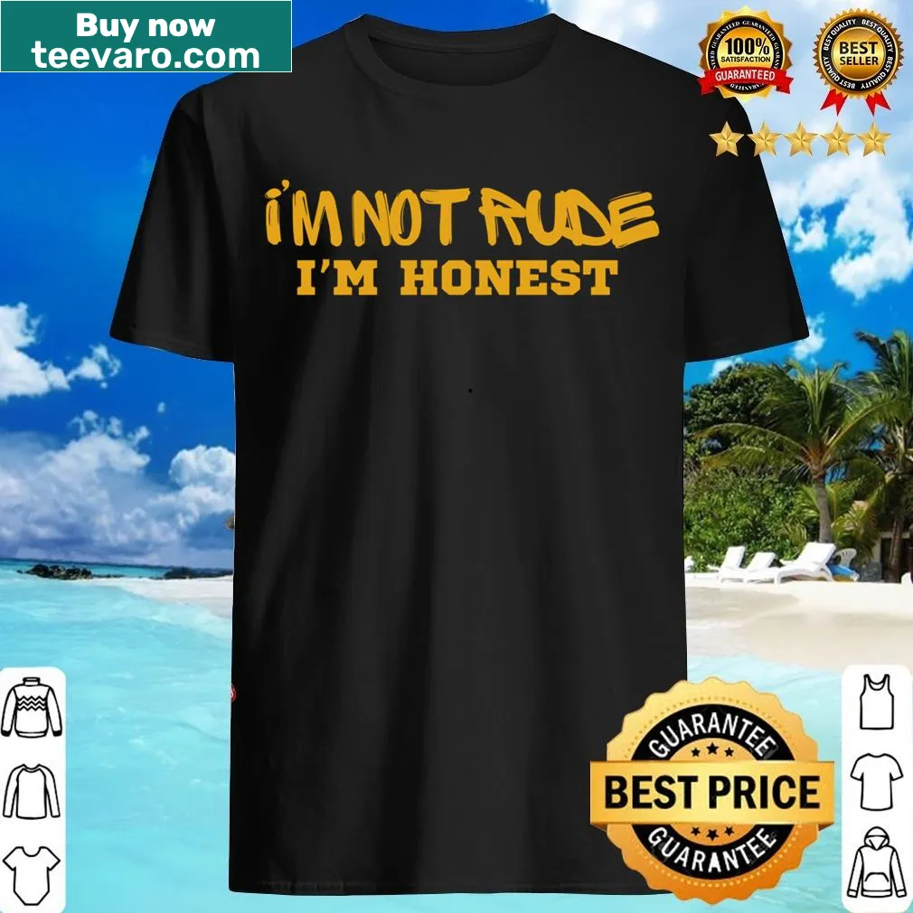 Statement tee about honesty and directness — on a men's t-shirt