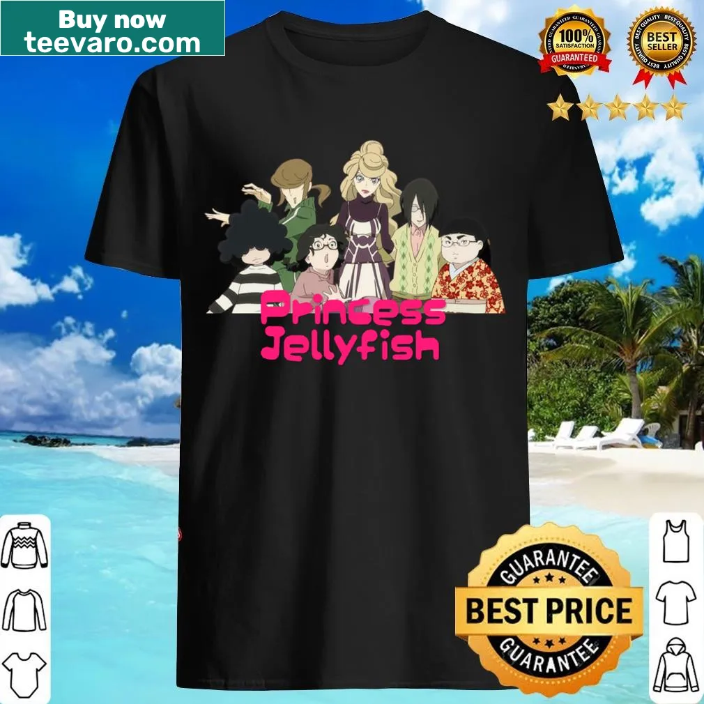 Whimsical jellyfish illustration on a Princess themed t-shirt — on a men's t-shirt