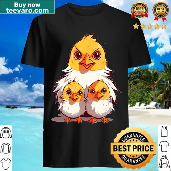 Adorable mama chicken and rooster t-shirt