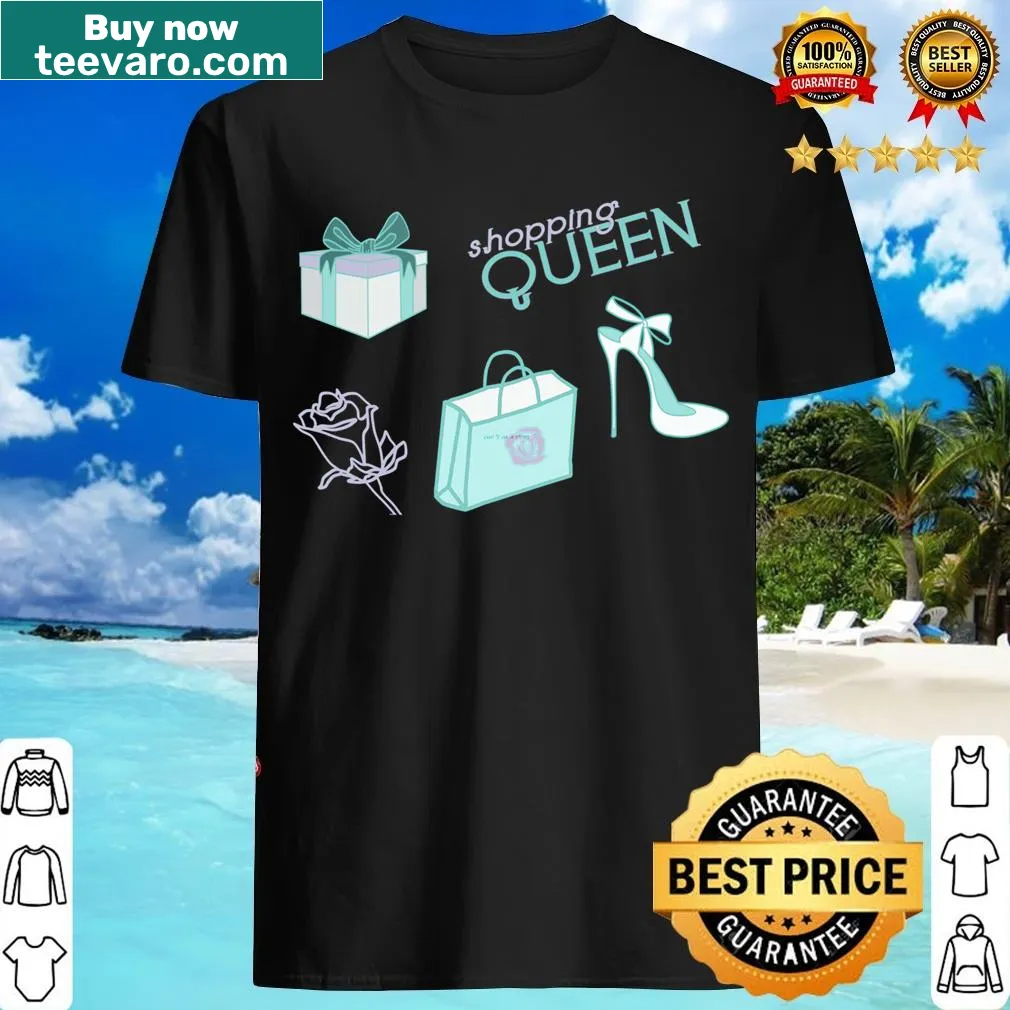 Fun pattern tee celebrating the spirit of shopping and retail therapy — on a men's t-shirt