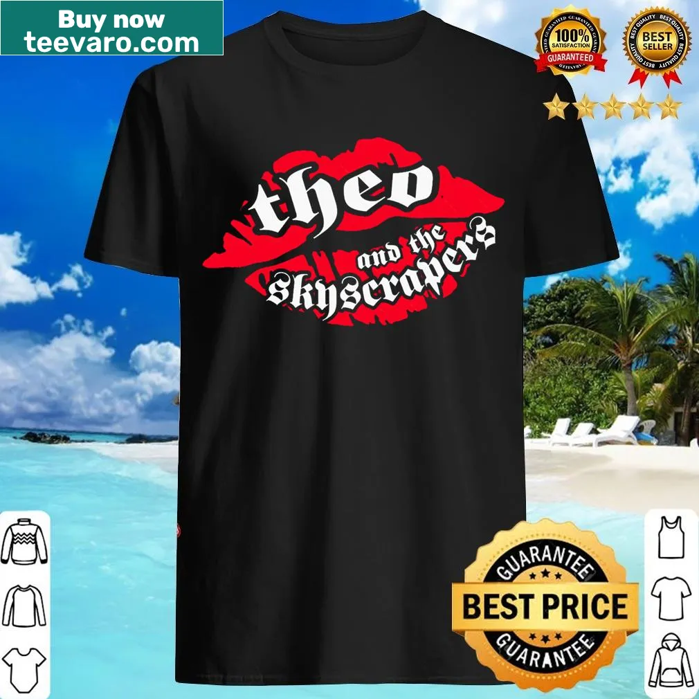 Urban-themed T-shirt inspired by city skyscrapers and architecture — on a men's t-shirt