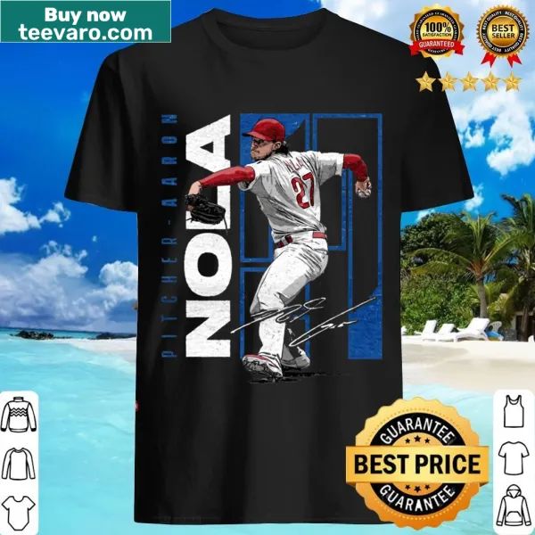 Illustration of Aaron Nola representing Philadelphia baseball
