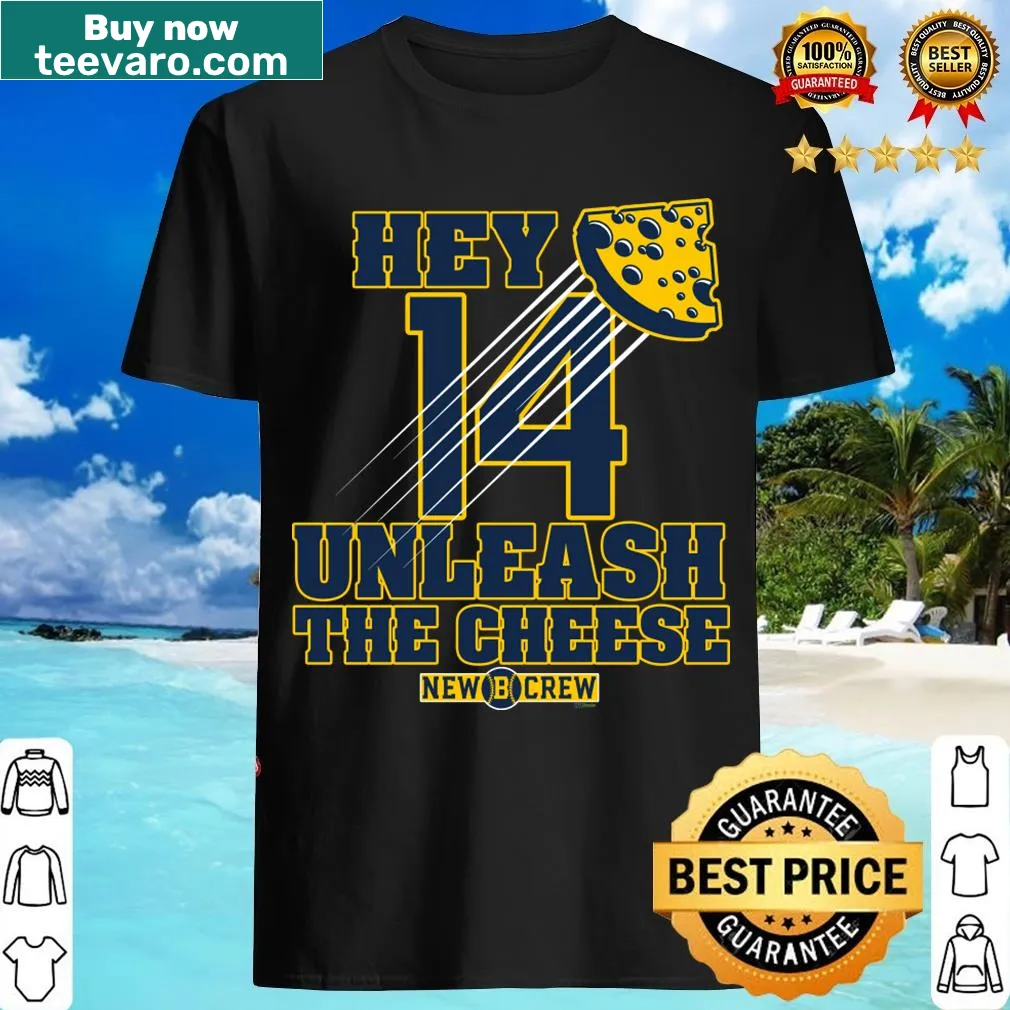 Funny cheese-themed t-shirt with playful text — on a men's t-shirt