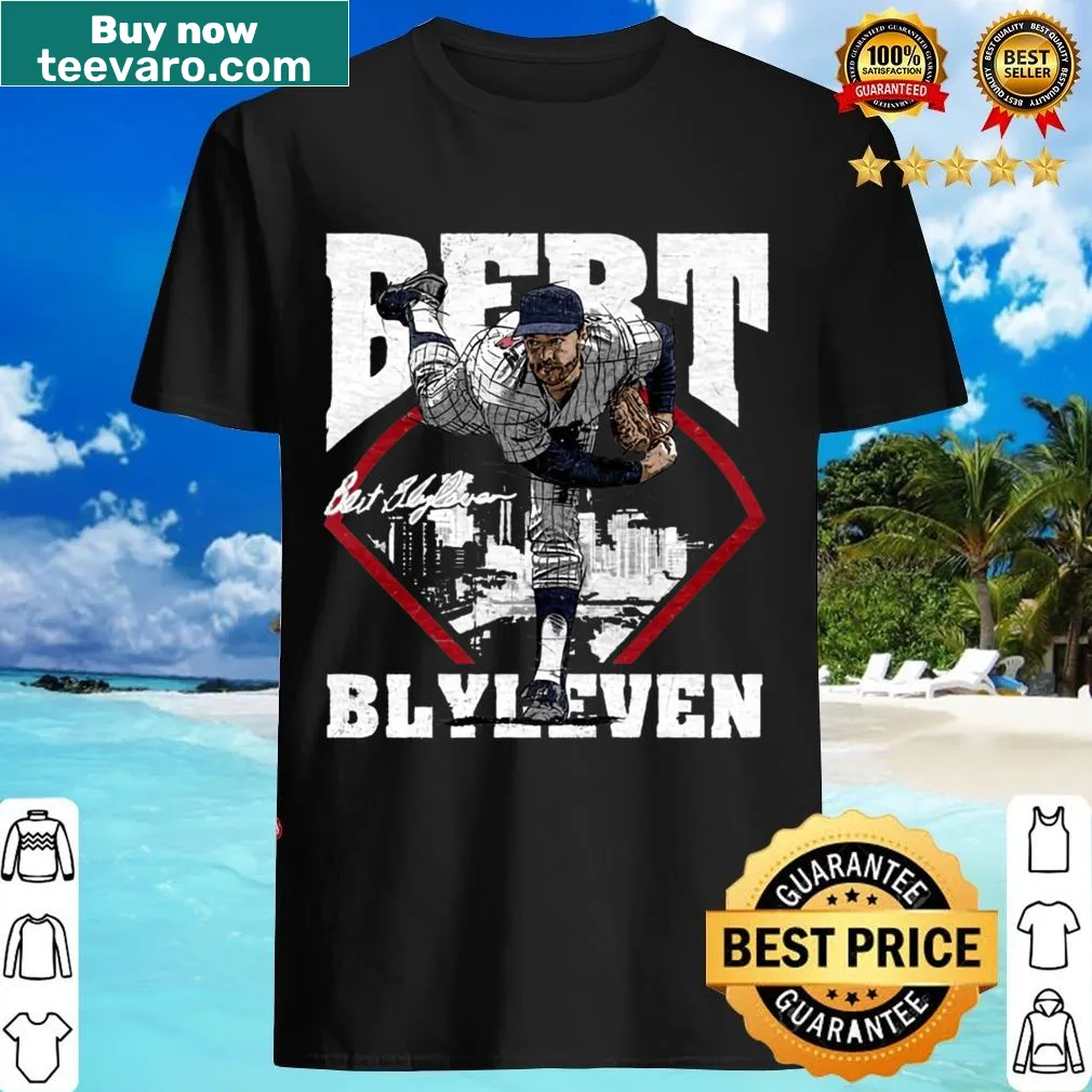 Illustration of Bert Blyleven for Minnesota baseball on t-shirt — on a men's t-shirt