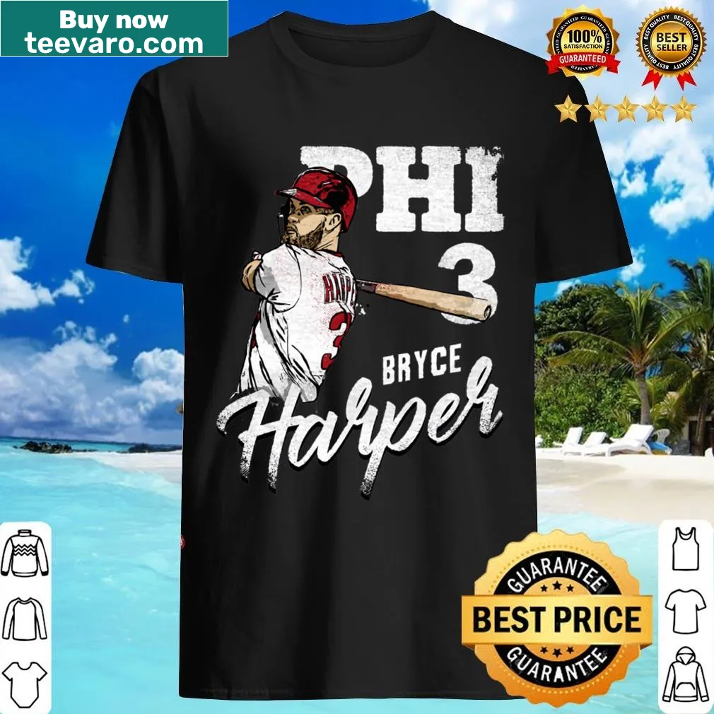 Bryce Harper Philadelphia team graphic t-shirt — on a men's t-shirt