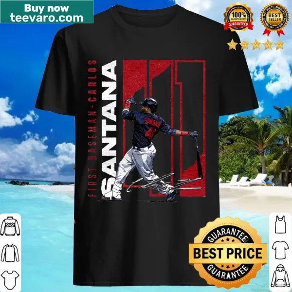 Carlos Santana Cleveland Stretch T-shirt highlighting player name and number
