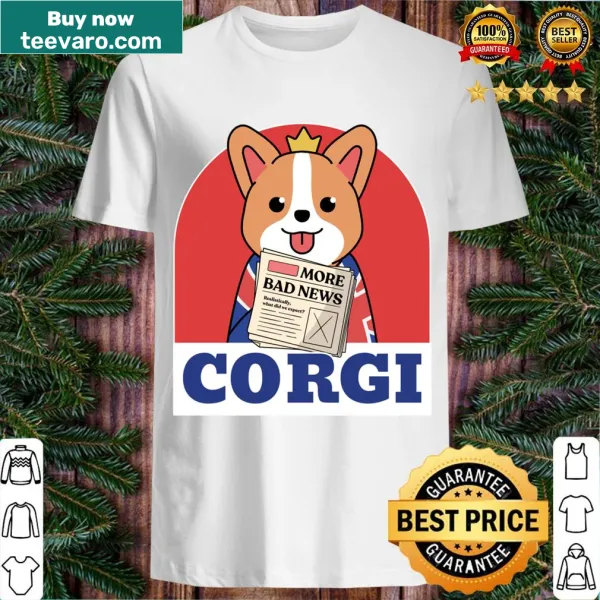 Illustration of a cute corgi holding a newspaper