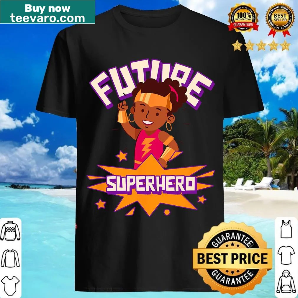 Children's T-shirt featuring a fun superhero graphic — on a men's t-shirt