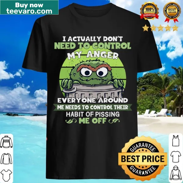 Bold typography design about managing anger on a t-shirt