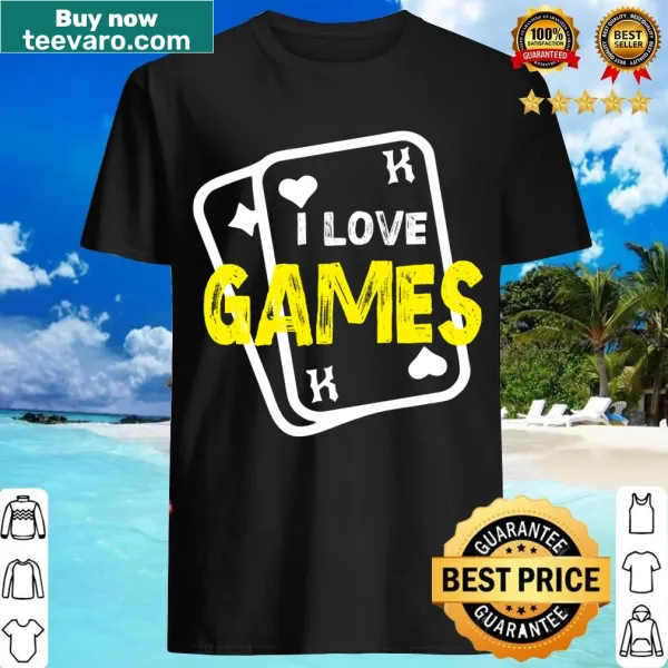 T-shirt with bold text saying 'I Love Games'