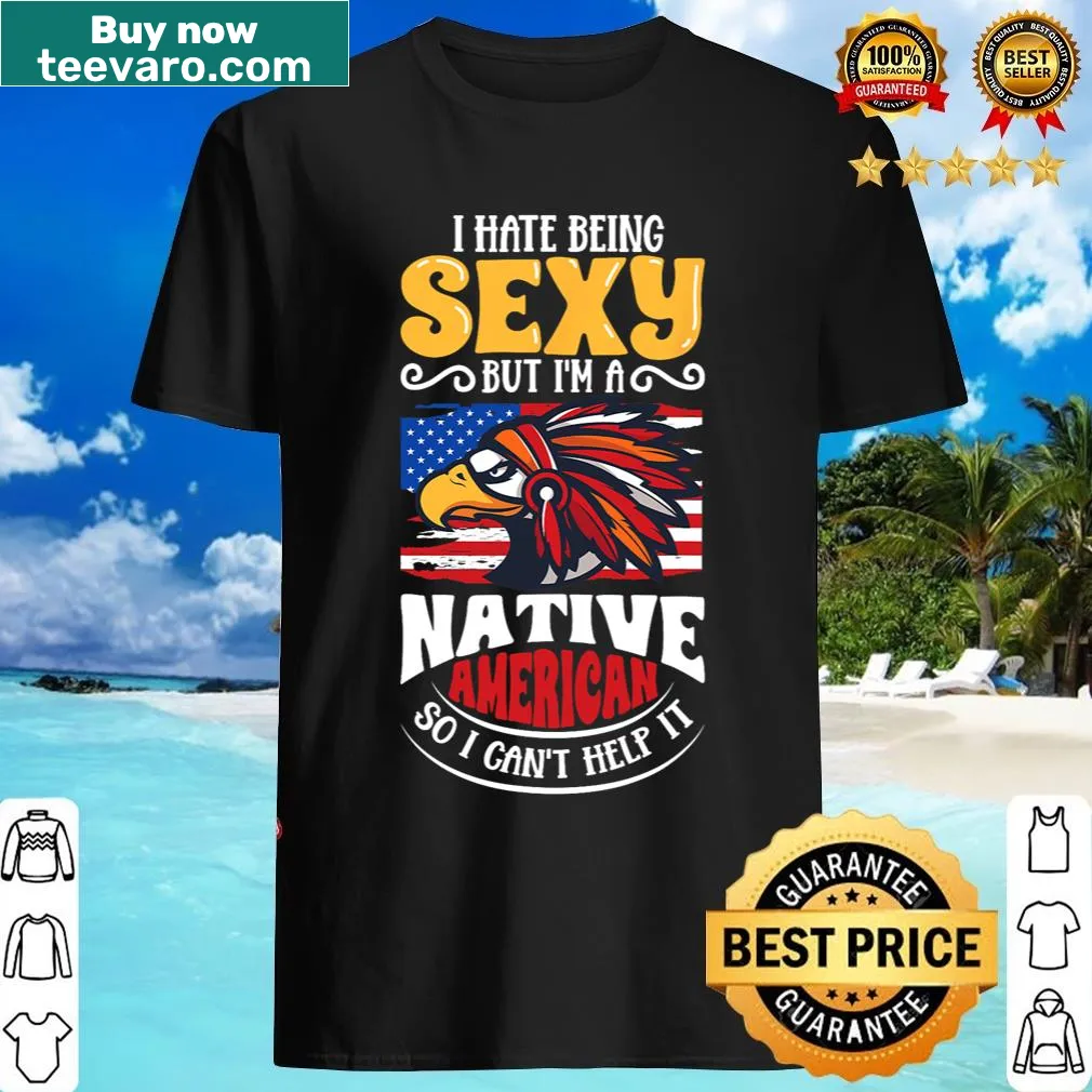 Inspirational T-shirt for history teachers featuring indigenous peoples' message — on a men's t-shirt