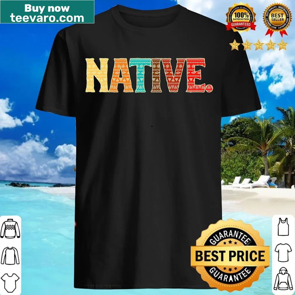 Cherokee symbols graphic on a T-shirt representing Native American pride — on a men's t-shirt