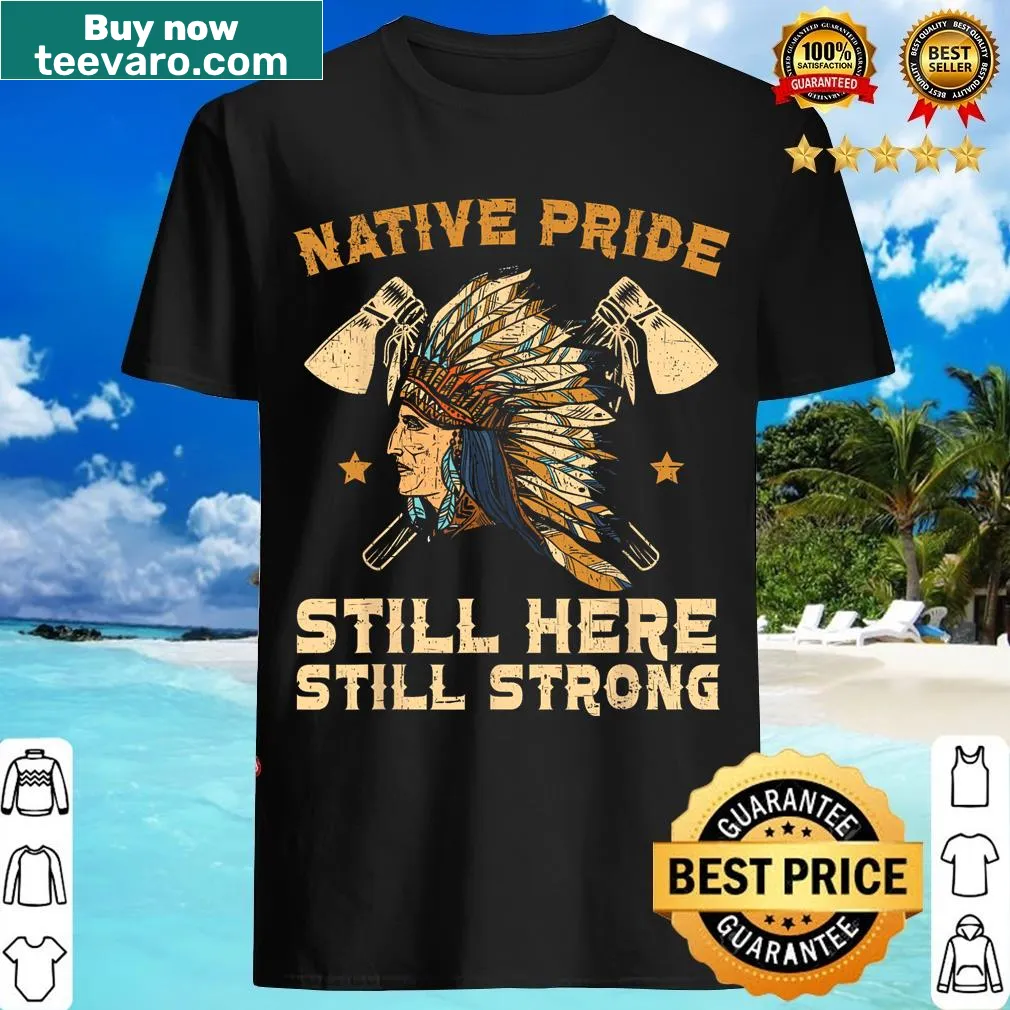 Graphic design showcasing Native American pride on a T-shirt — on a men's t-shirt