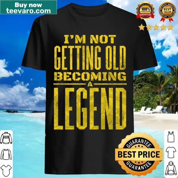 T-shirt displaying an inspiring legend quote in bold typography.