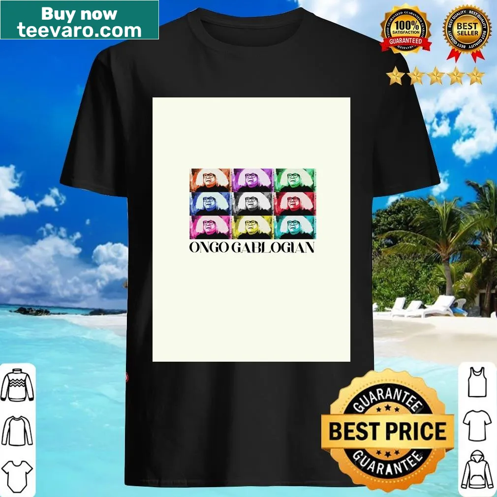 Whimsical Ongo Glablogian graphic t-shirt with playful design — on a men's t-shirt