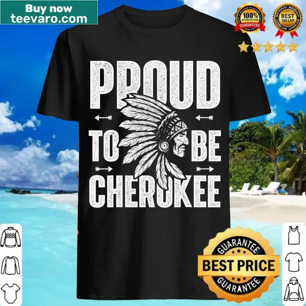 Cherokee pride T-shirt with a graphic focusing on Indigenous identity