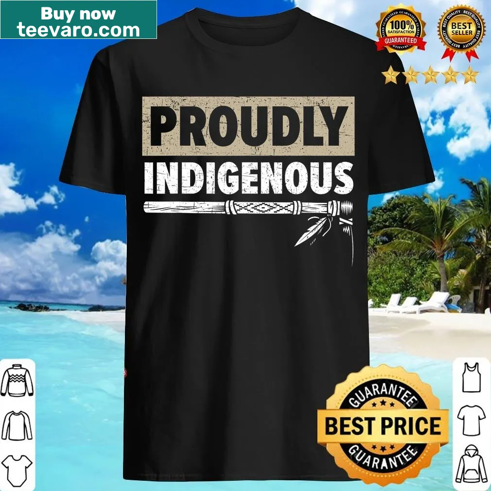 Graphic T-shirt celebrating Native American pride and culture — on a men's t-shirt
