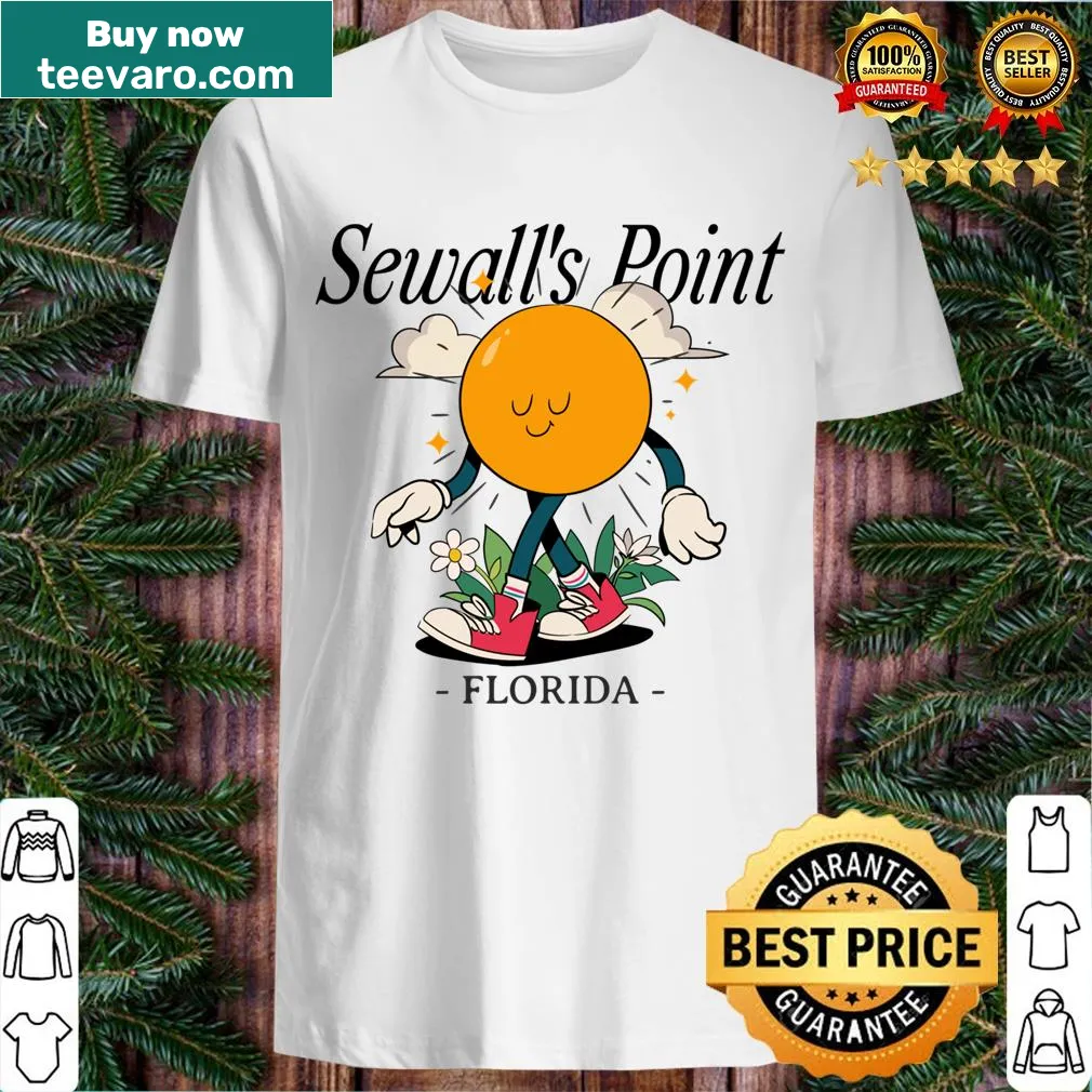 Sewall's Point illustrated T-shirt — on a men's t-shirt