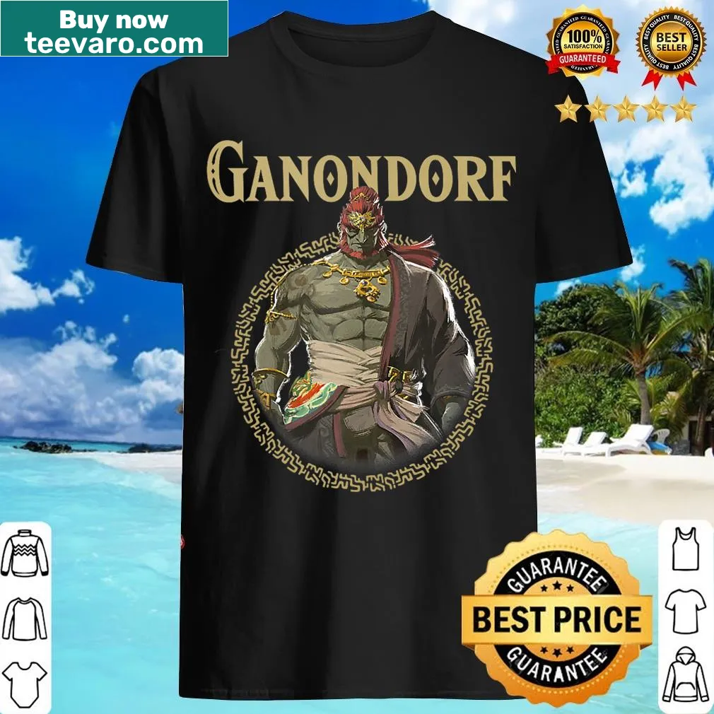 Gaming badge T-shirt featuring Ganondorf from The Legend of Zelda — on a men's t-shirt