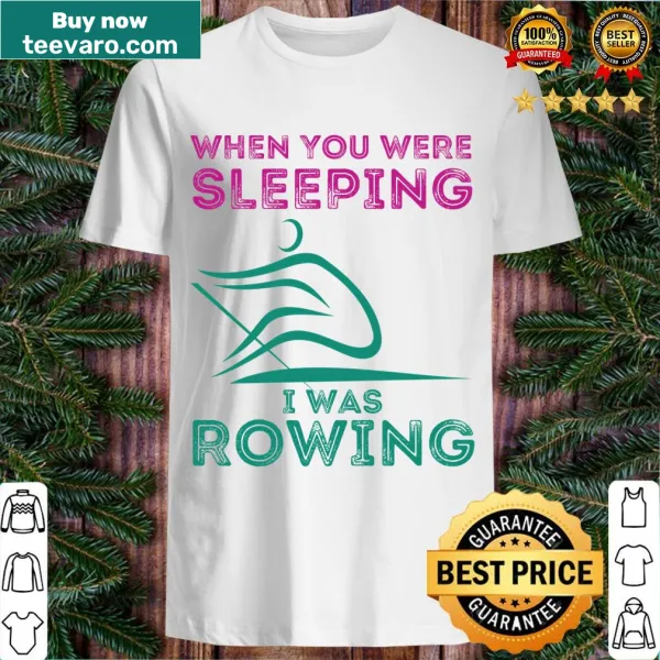 Motivational rowing-themed shirt with strong text