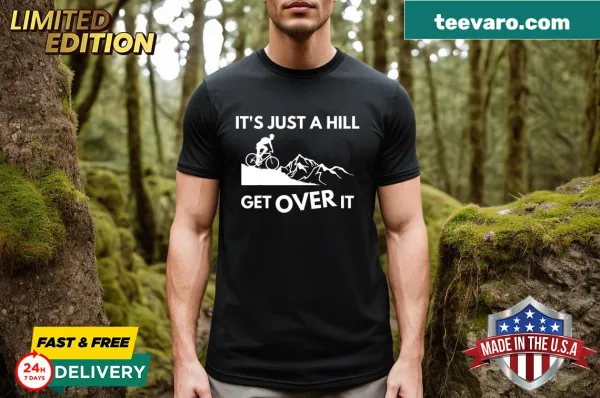 T-shirt featuring a humorous mountain biking quote