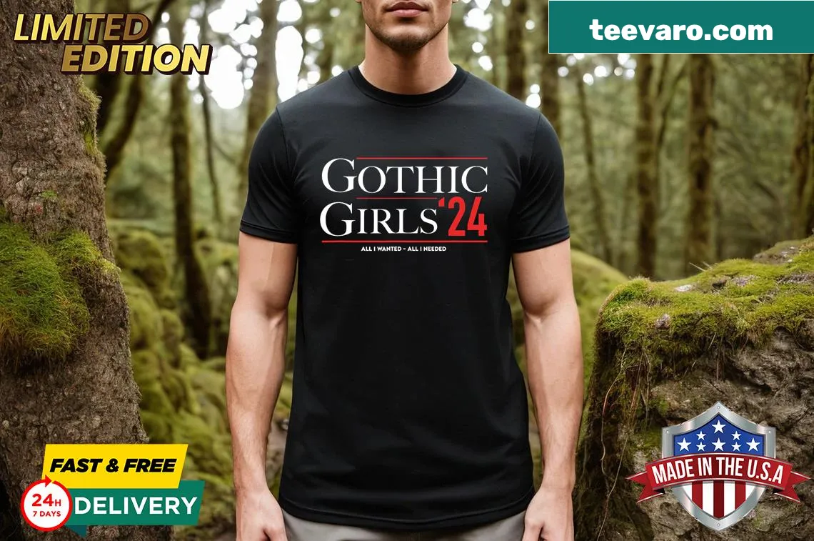 Gothic themed t-shirt with bold text for style enthusiasts — on a men's t-shirt