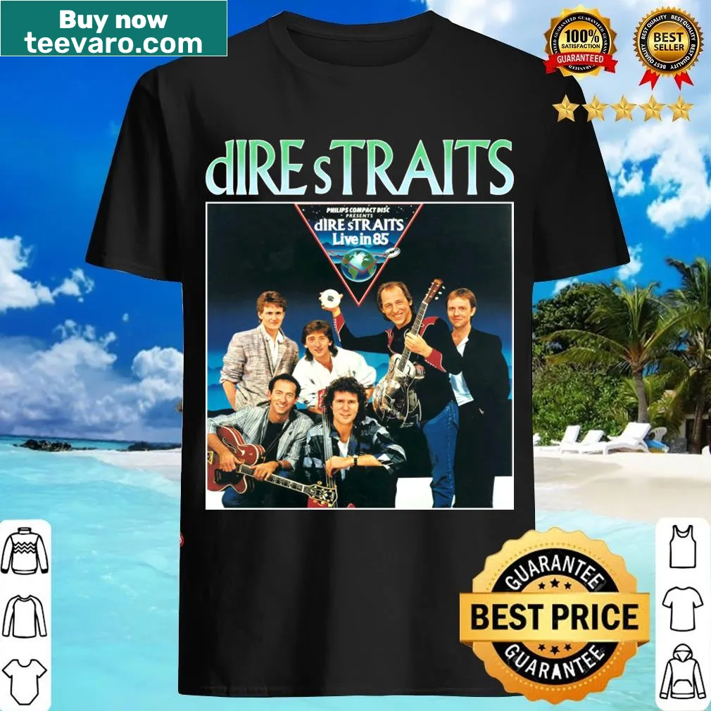 Vintage-inspired T-shirt celebrating Dire Straits and 90s rap — on a men's t-shirt