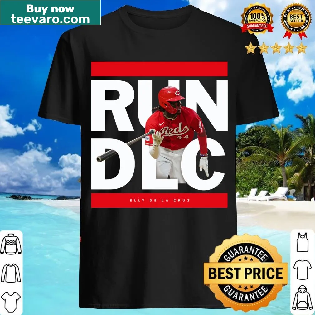 Illustrated Elly De La Cruz t-shirt celebrating baseball — on a men's t-shirt