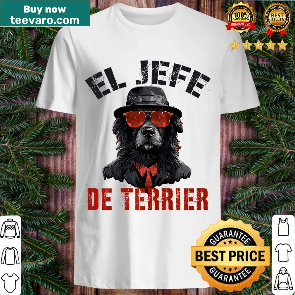 Humorous T-shirt for dog owners with 'Dog CEO Dad' text and design. — on a men's t-shirt