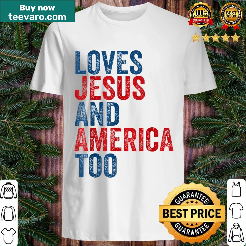Christian Fourth of July shirt with patriotic text — on a men's t-shirt