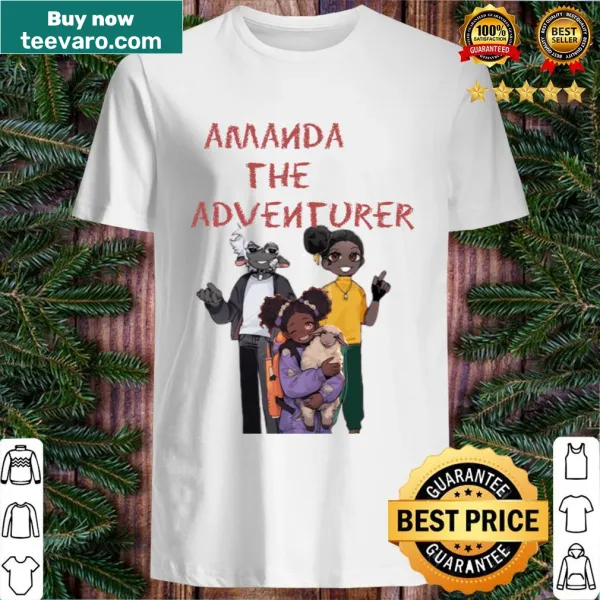 T-shirt featuring Amanda the Adventurer in an exciting journey