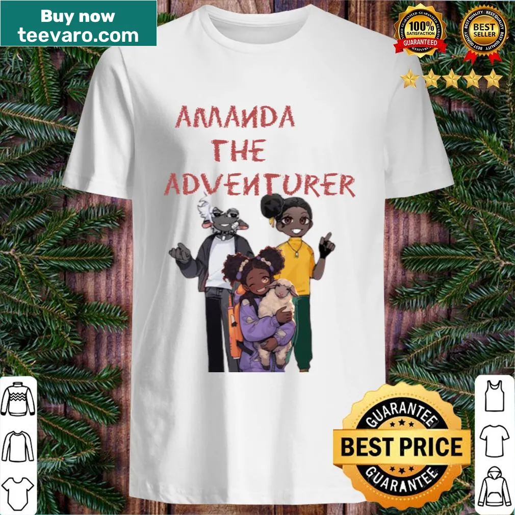 T-shirt featuring Amanda the Adventurer in an exciting journey — on a men's t-shirt