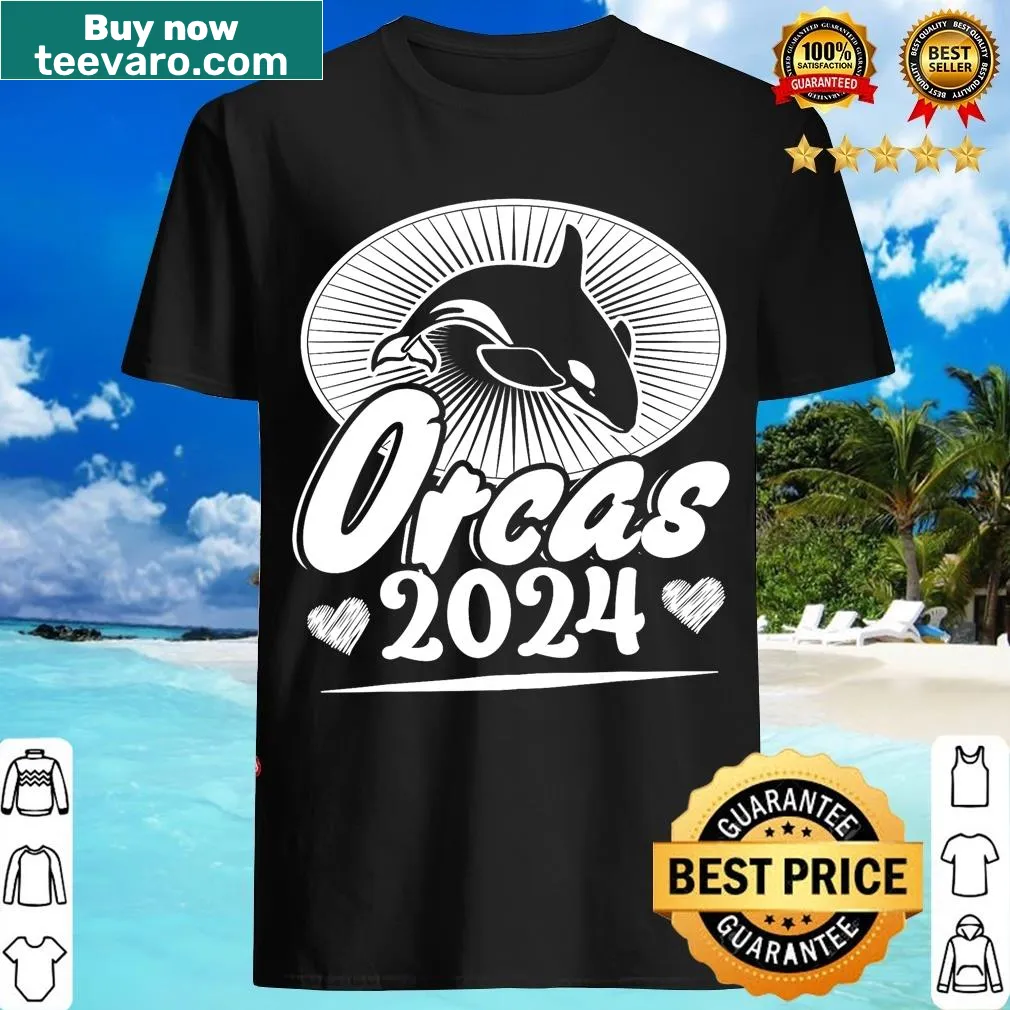 T-shirt with an orca graphic for marine life lovers — on a men's t-shirt