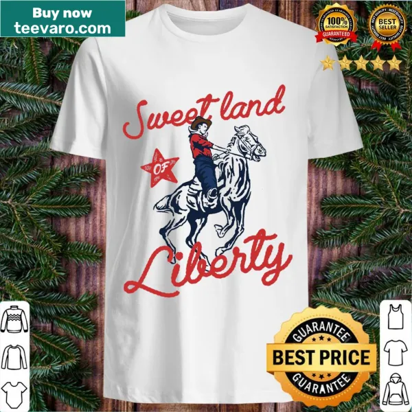Patriotic cowboy t-shirt with American flag for Fourth of July