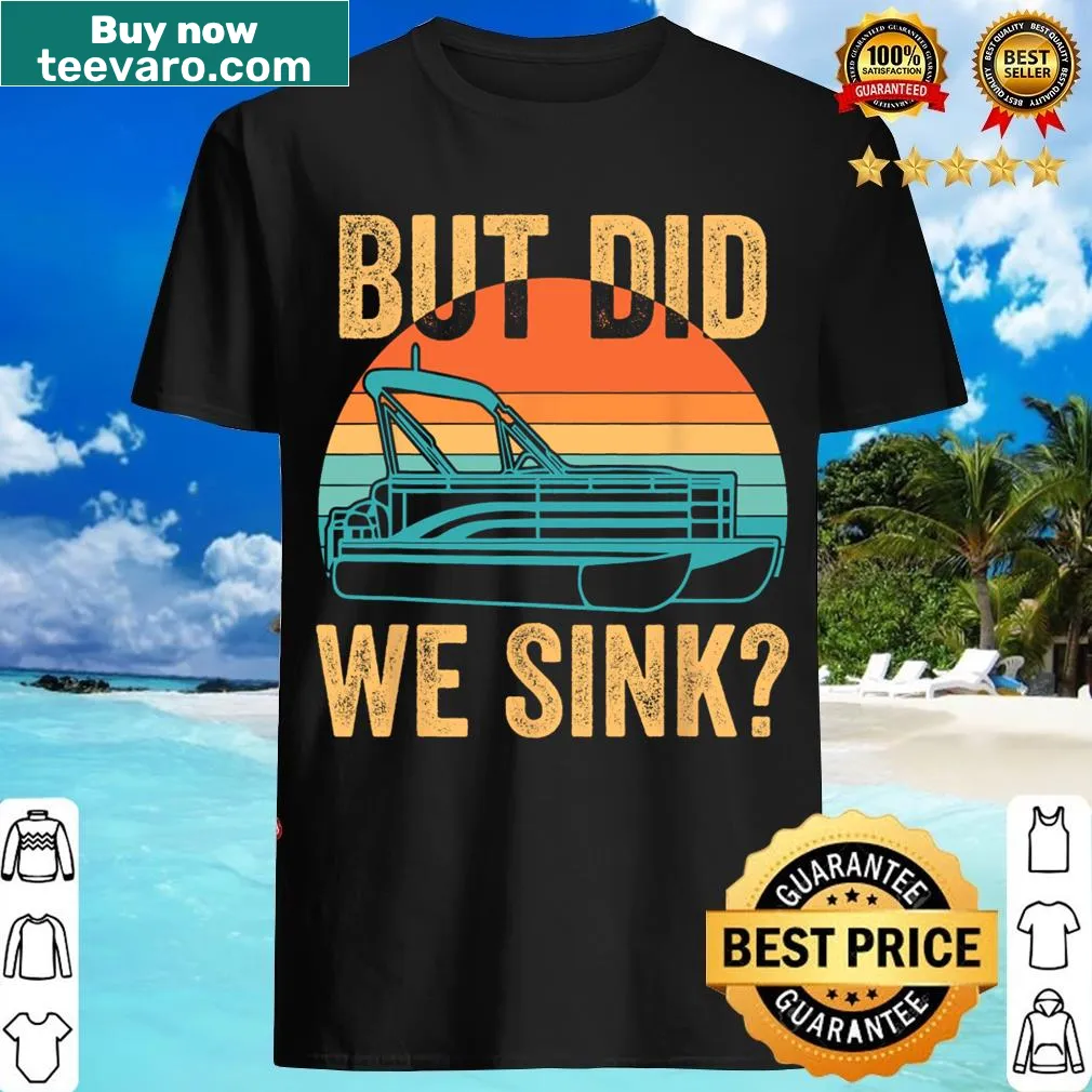 Funny pontoon boat captain t-shirt with humorous text — on a men's t-shirt
