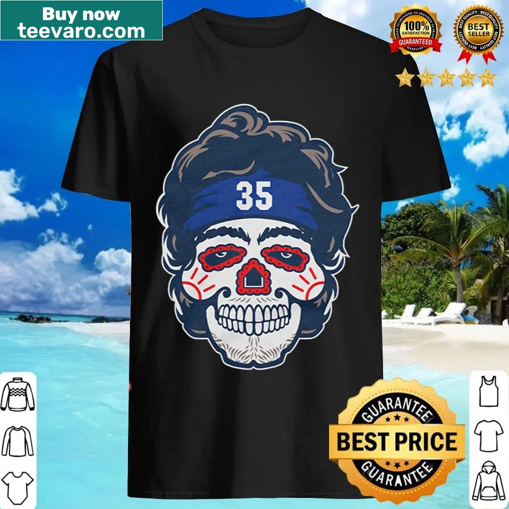 Sugar skull T-shirt inspired by Cody Bellinger — on a men's t-shirt