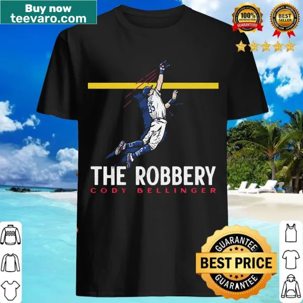 Illustrated Cody Bellinger T-shirt showcasing his iconic catch.