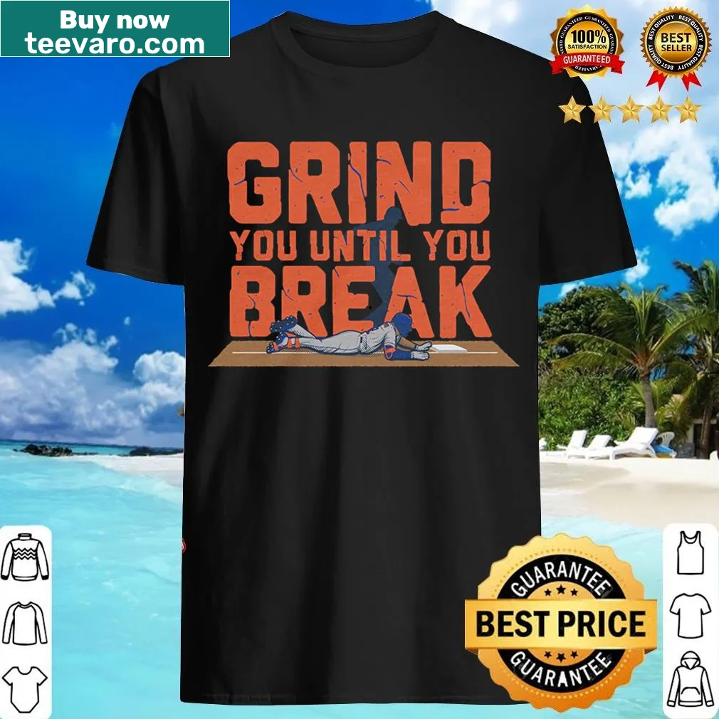Edgy typography proclaiming grind mentality on a t-shirt — on a men's t-shirt