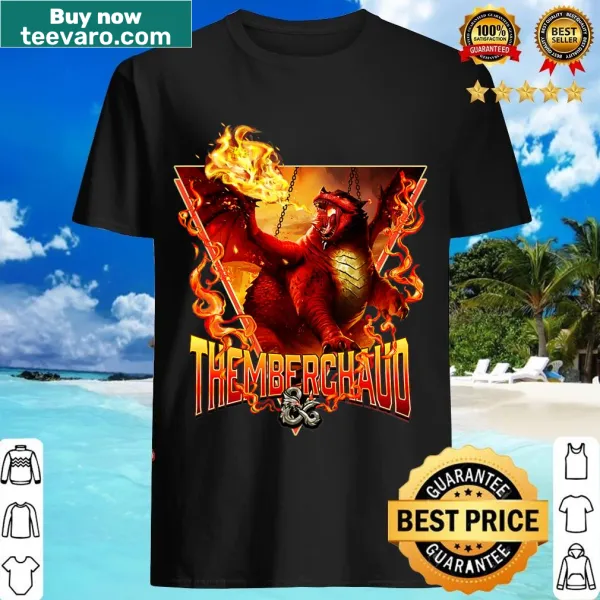 Dungeons & Dragons Themberchaud graphic on an adventure-themed T-shirt